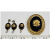 Image 1 : Matching rose brooch, earrings and pendant