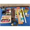 Image 1 : Box of new tools, blades, and household repair products