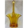 Image 3 : Victorian amber glass basket - 10"