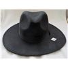 Image 2 : UNISEX black fedora hat - 7 1/2" size