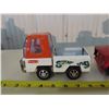 Image 5 : 2 metal trucks (1 is "buddy L"), 2 metal tractor & 1 small car