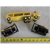 Image 5 : Vintage Metal Tonka Semi with Car Trailer + 2 metal Tonka Bulldozers