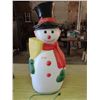 Image 1 : Plastic lighted snowman - Christmas decoration - 40" tall