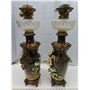 Image 4 : Rare Antique coal oil lanterns with beautiful Floral designs