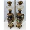 Image 5 : Rare Antique coal oil lanterns with beautiful Floral designs