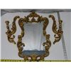 Image 1 : Vintage Wall mounted Mirror and Candle holder set – Very Elegant design