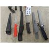Image 2 : 6 Butcher Knives with Holsters , Blue Handled is a Buck , Berkley