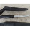 Image 5 : 6 Butcher Knives with Holsters , Blue Handled is a Buck , Berkley