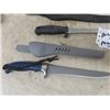 Image 7 : 6 Butcher Knives with Holsters , Blue Handled is a Buck , Berkley