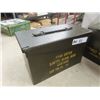 Image 2 : 3 Military Metal Ammo Cases 6" x 7" x 12"