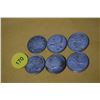 Image 1 : 6 Canadian silver quarters