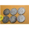 Image 2 : 6 Canadian silver quarters