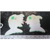 Image 8 : Old Fish Chalkware and Chicken 3pc Measure Set