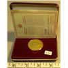 Image 2 : The 1984 Official Medal of the Canadian Papal Visit by Pope John Paul II. Gold Plated. Medal has bee