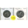 Image 1 : Lot of 2 Canadian Tire $1 Token Money. 2010 Hockey & 2010 Sledding. BU.