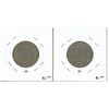 Image 2 : 2x 1956 Great Britain 1 shilling (1=English & 1=Scottish)