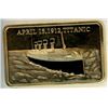 Image 1 : April 15th, 1912 Titanic "Tragedy of the Titanic" in memory of Titanic Victims - 1 oz gold layered .