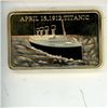 Image 1 : April 15th, 1912 Titanic "Tragedy of the Titanic" in memory of Titanic Victims - 1 oz gold layered .