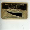 Image 1 : April 15th, 1912 Titanic "Tragedy of the Titanic" in memory of Titanic Victims - 1 oz gold layered .