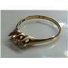 Image 6 : 14K gold ring with 2 diamonds - missing 3rd diamond (diamonds unverified) - weight: 1.6 grams
