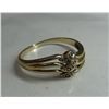 Image 1 : 10K gold ring with 3 tiny diamonds - Columbia (diamonds unverified) - weight: 2 grams
