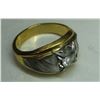 Image 1 : 14K gold ring with large diamond -(diamond unverified) - weight: 13 grams