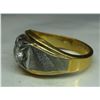 Image 5 : 14K gold ring with large diamond -(diamond unverified) - weight: 13 grams