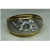 Image 6 : 14K gold ring with large diamond -(diamond unverified) - weight: 13 grams