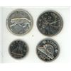 Image 1 : 1966 Canada quarter (cougar) & nickel + 1968 Canada quarter & Dime