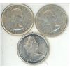 Image 2 : 1962,1964,1966 Canada 50 cent Coins