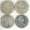 Image 2 : 4x 1867-1967 Canada quarters - 3 are cougar coins