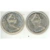 Image 2 : 2x 1867-1967 Canada quarters - cougar