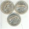 Image 1 : 3x 1867-1967 Canada quarters - cougar