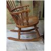 Image 5 : Antique Wooden rocking chair with tall back rest