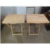 Image 1 : 2 Wooden coffee trays 48"x18"x30" - foldable