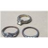 Image 4 : 5 Gold and silver colored costume jewelry rings