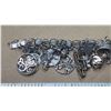 Image 2 : Sterling silver charm bracelet and charms