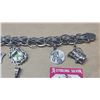 Image 4 : Sterling silver charm bracelet and charms