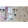 Image 6 : Large misc bundle - broken necklaces, necklace ropes, empty jewelry containers/bags and other items