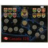 Image 1 : 1992 Canadian 125th Anniversary provincial 25 cent coin set