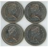 Image 2 : 4 Canadian voyager nickel dollars - 1977, 1979 & 1985
