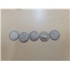 Image 1 : 5 Canadian silver quarters