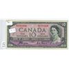 Image 1 : 1954 Canada $10.00 Ten dollar bill *Devil's Face*