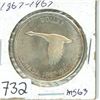 Image 1 : 1967 Canada $1.00 silver dollar