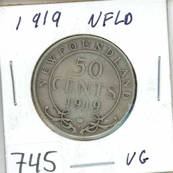 1919 Newfoundland 50¢ fifty cent piece