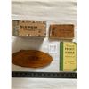Image 1 : Cigar box, wall plaque, bird book, Farmers' pocket ledger