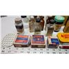 Image 2 : Box of vintage medicine, food, cleaning bottles - soap bar, strawberry extract, vicks, liquid bluing