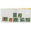Lot of 7 Adolf Hitler & German World War II stamps. Used.