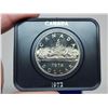 Image 2 : 1972 Voyageur Nickel Dollar. Housed in its original blue clamshell case of issue. Specimen. Bright W