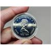 Image 2 : 1977 Queen Elizabeth 25th Silver Anniversary Silver Dollar. Housed in its original black clamshell c
